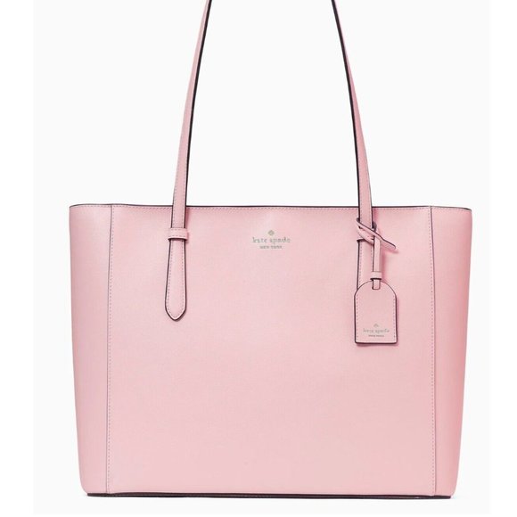 Kate Spade Schuyler Mitten Pink Tote Bag K7354 NWT $359 Leather Lined Pockets - Picture 2 of 14